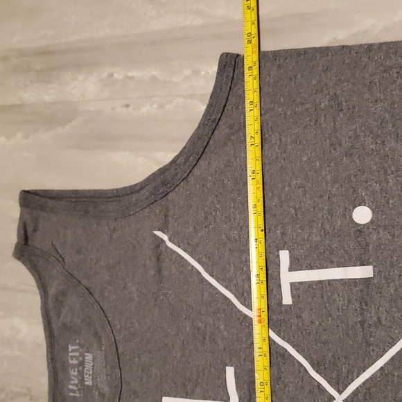 Men’s LVFT grey & white tank top - Picture 5 of 5